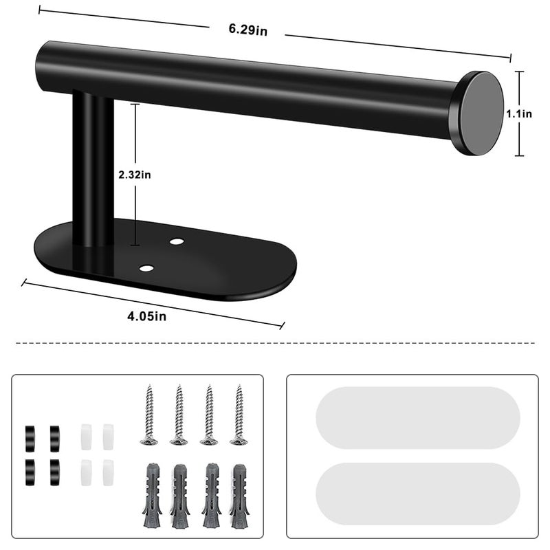 MGahyi Curtain Tiebacks  2pcs Adhesive and Screw-in Curtain Holdbacks Curtain Holders for Wall Mounted Curtain Pull Backs  Black Adhesive Curtain Hooks for Drapes - Image 4